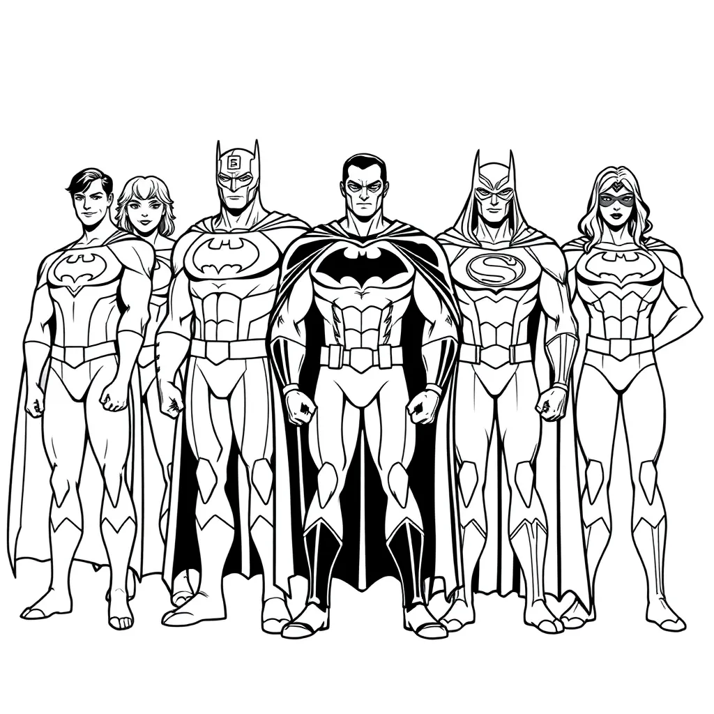 Justice League coloring page