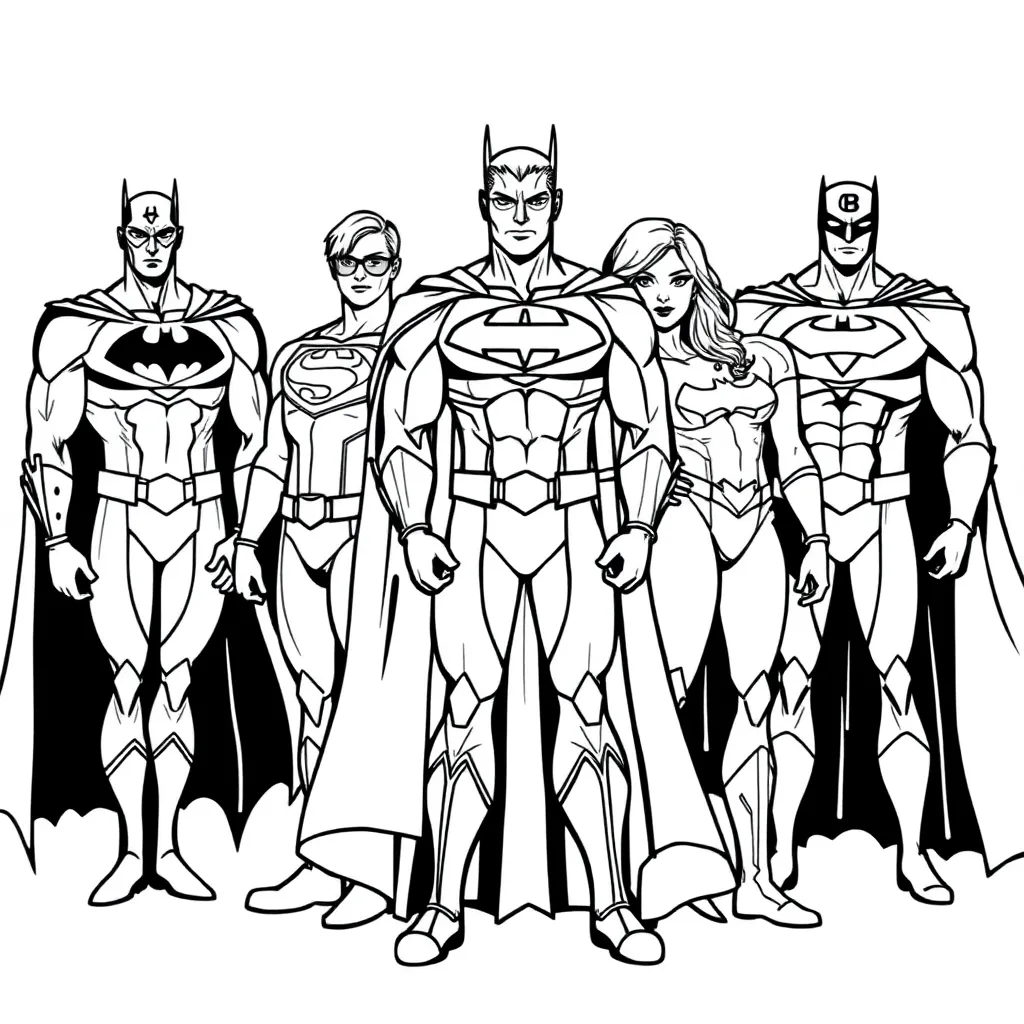Justice League coloring page