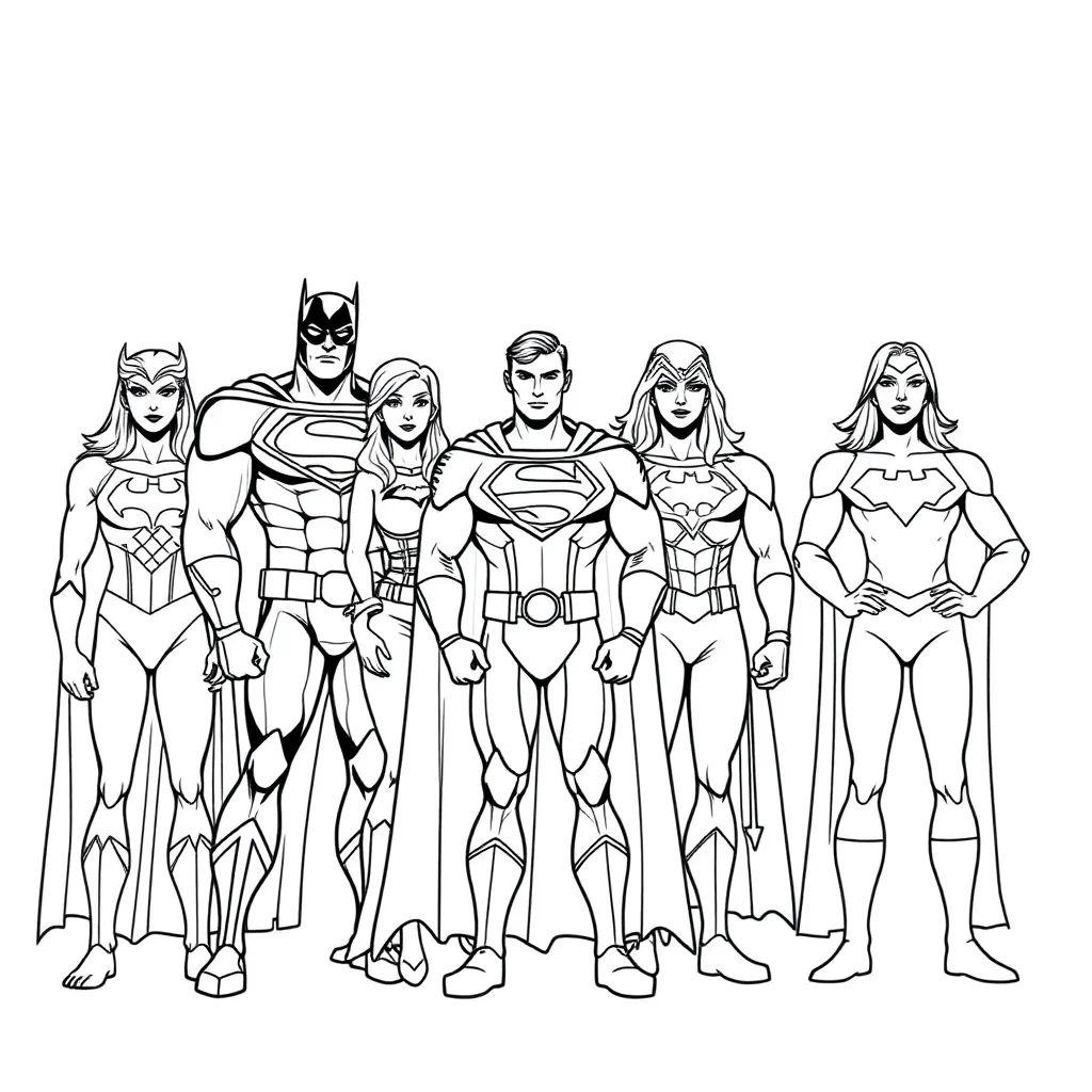 Justice League coloring page