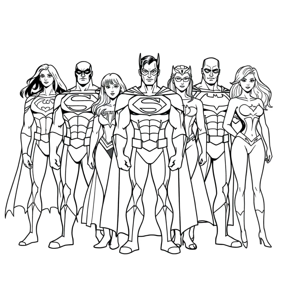 Justice League coloring page
