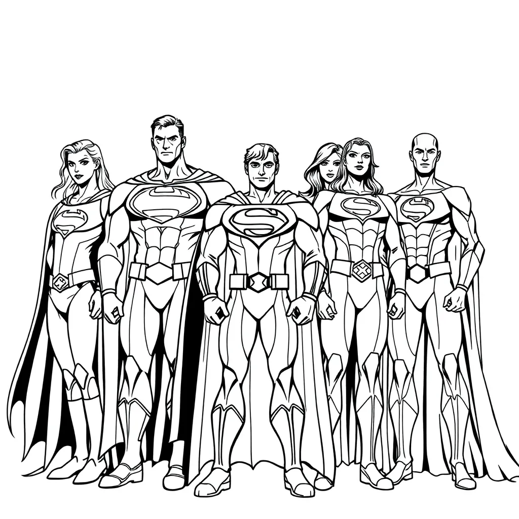 Justice League coloring page