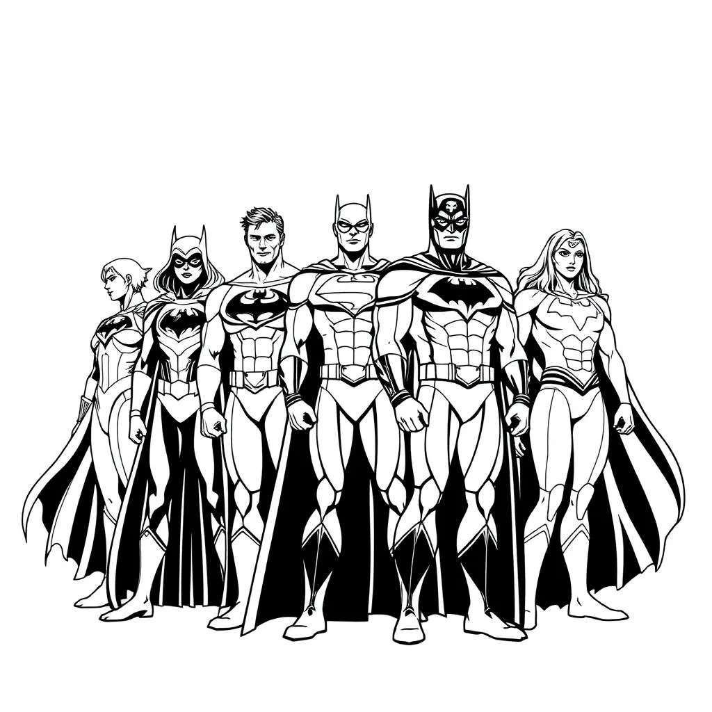 Justice League coloring page