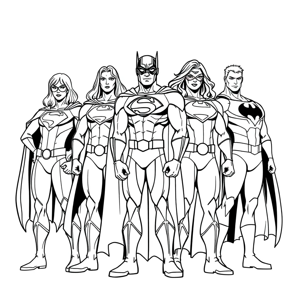 Justice League coloring page
