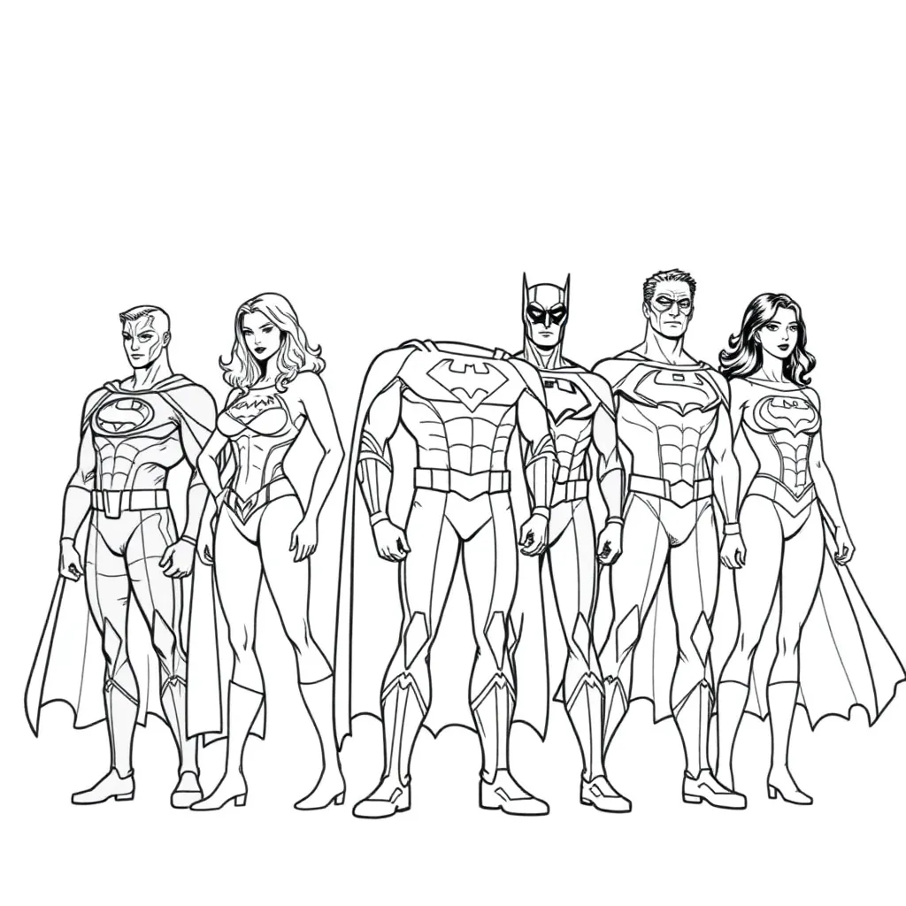 Justice League coloring page