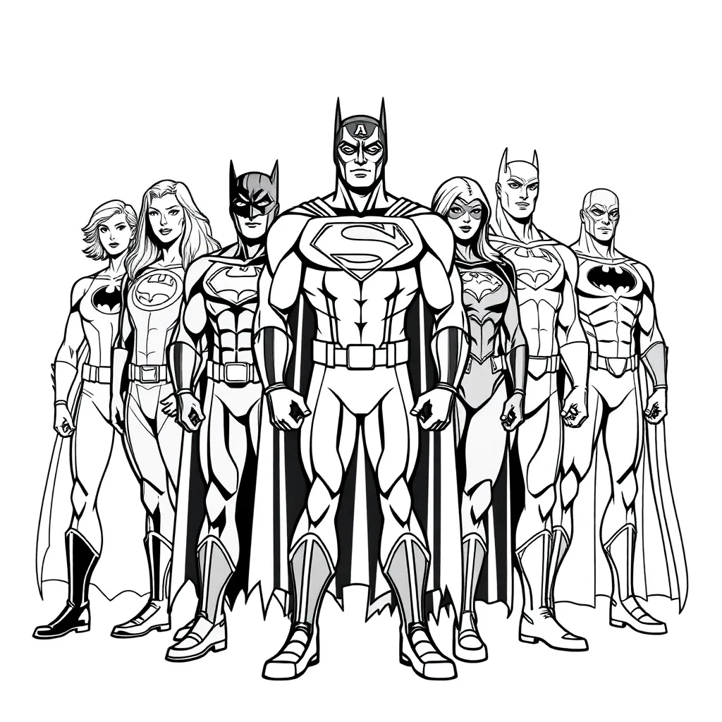 Justice League coloring page
