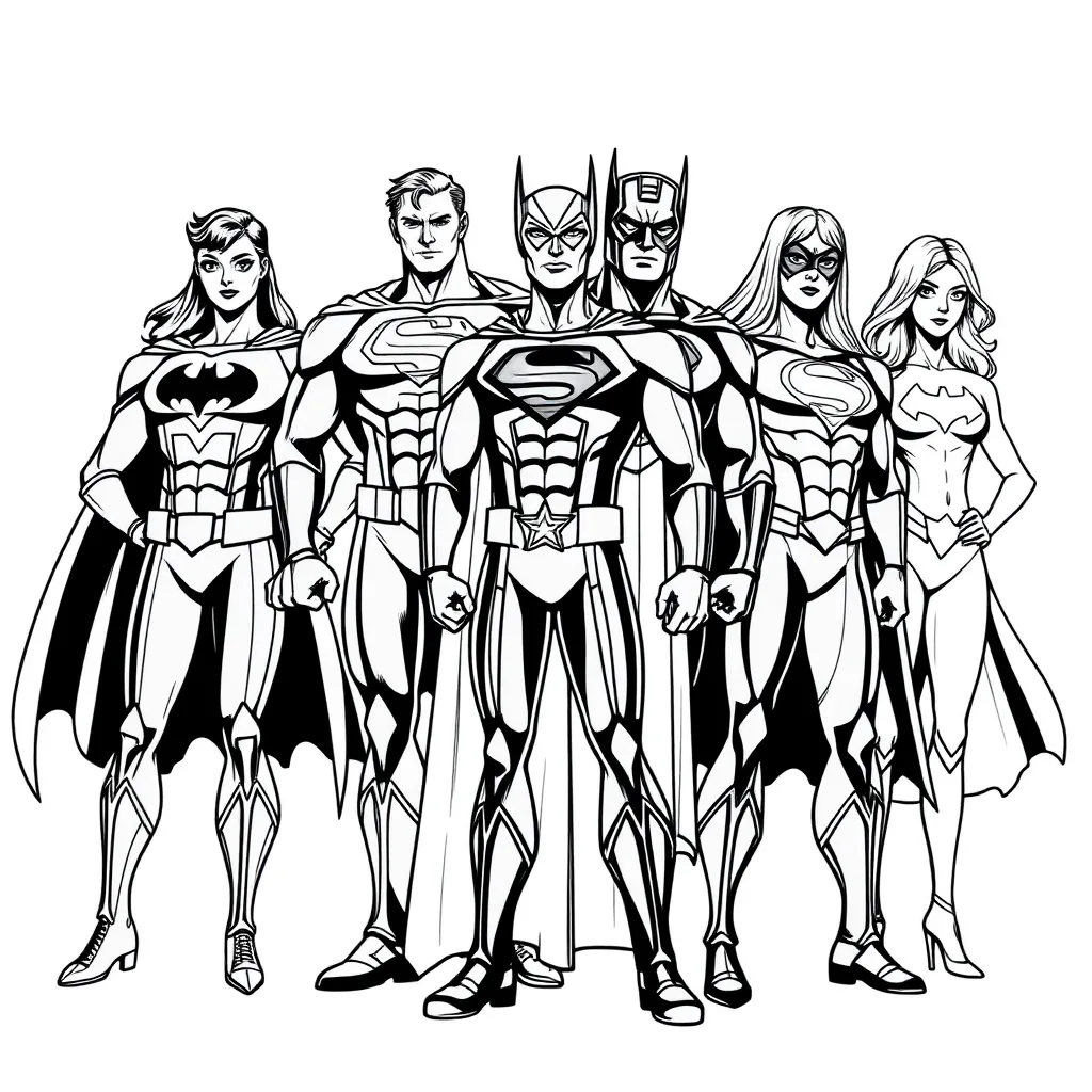 Justice League coloring page