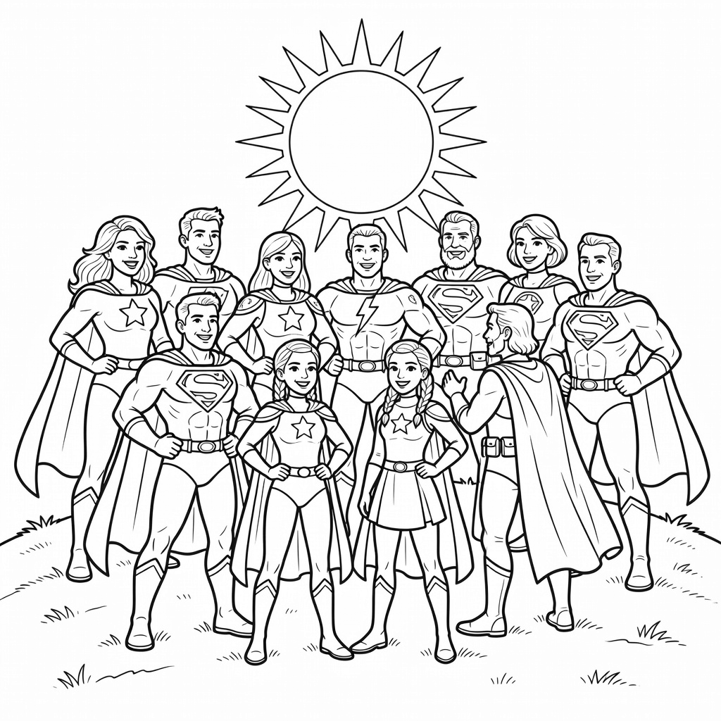 Justice League coloring page
