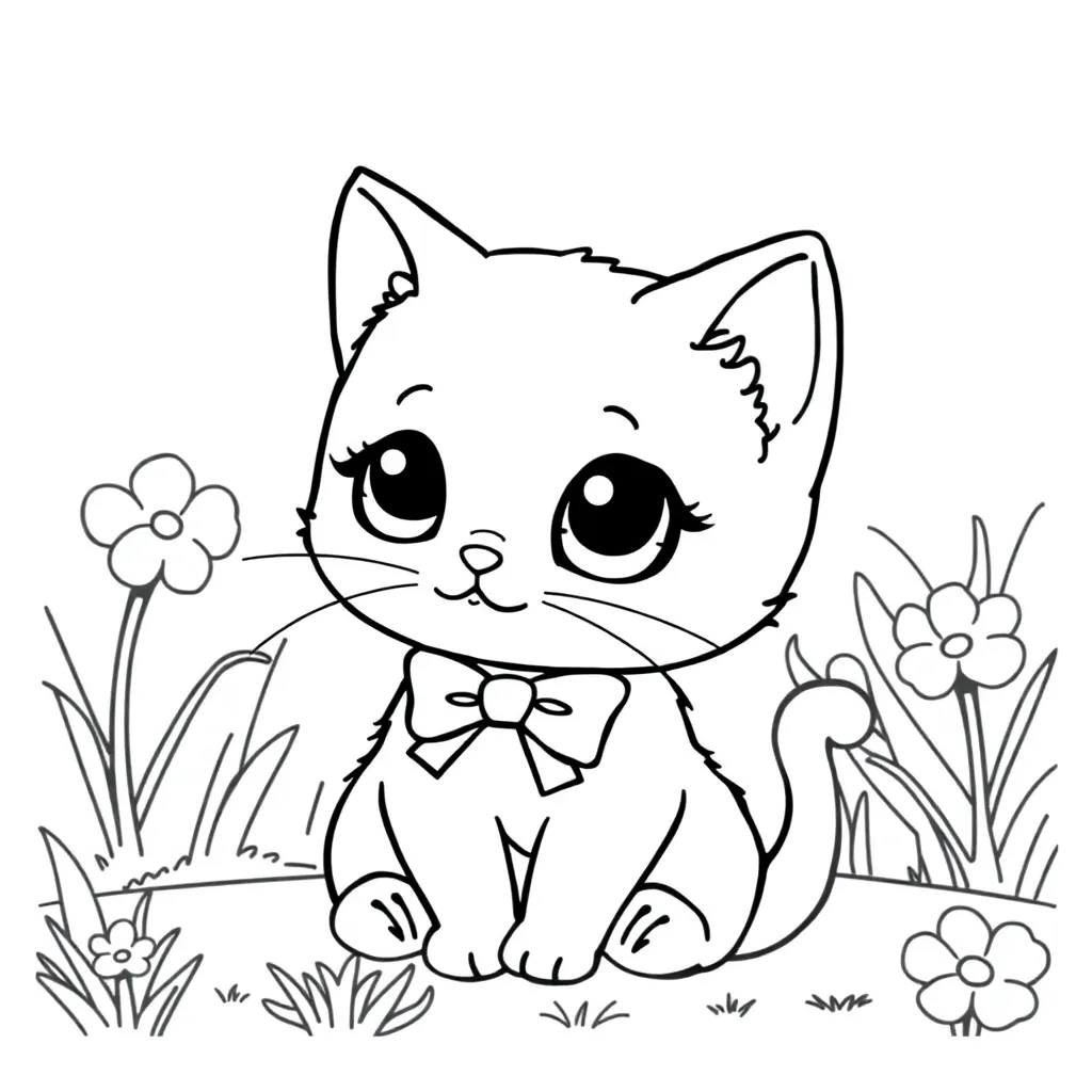Kawaii coloring page