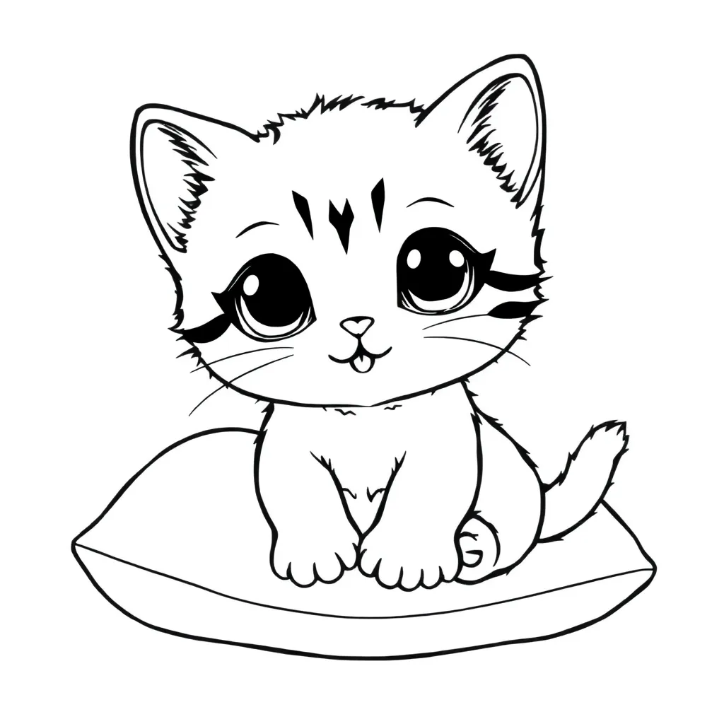 Kawaii coloring page