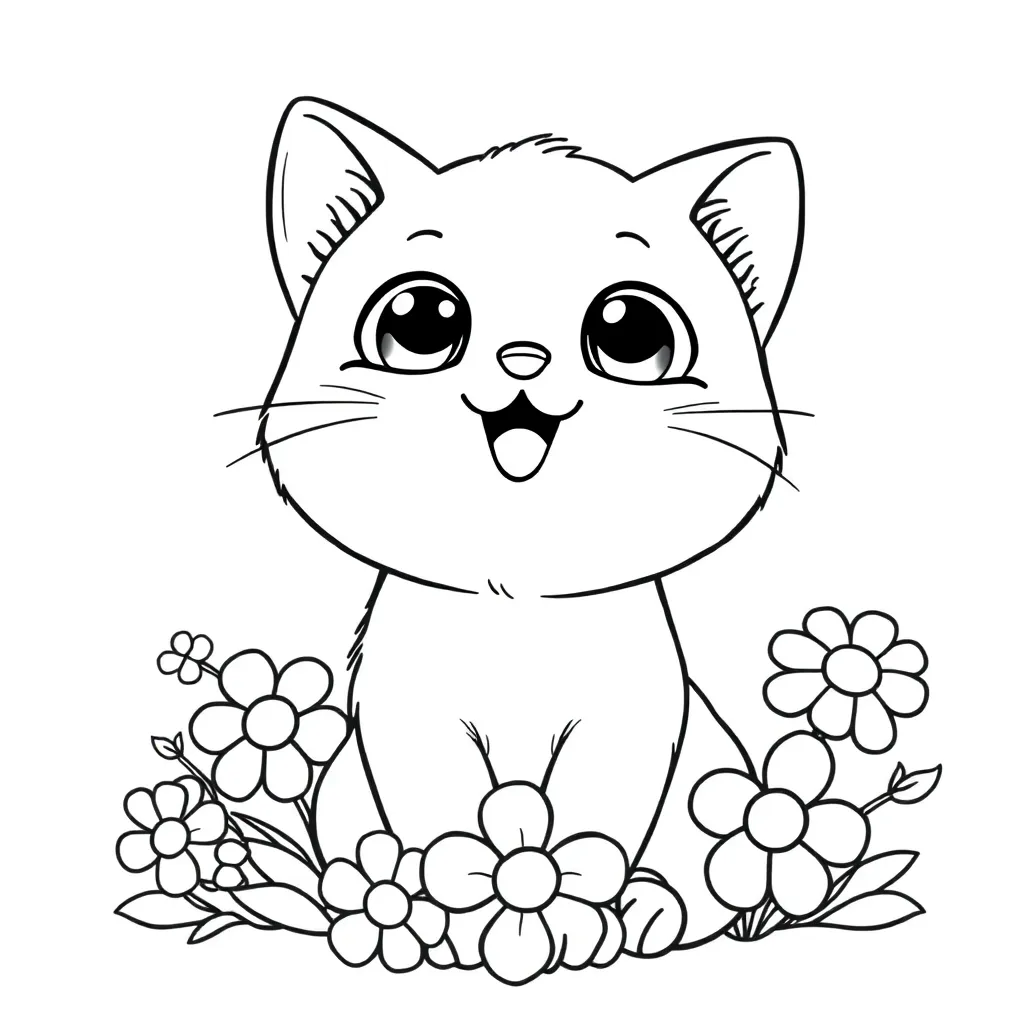 Kawaii coloring page