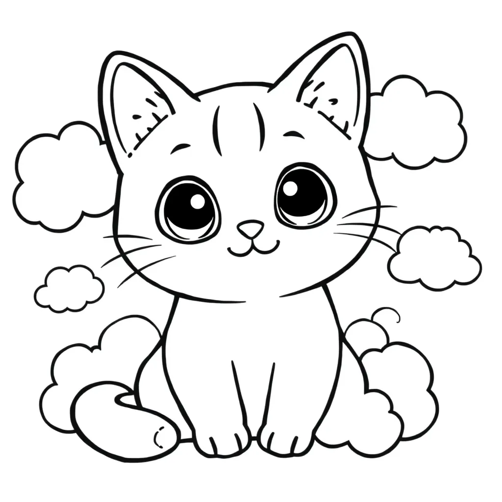 Kawaii coloring page