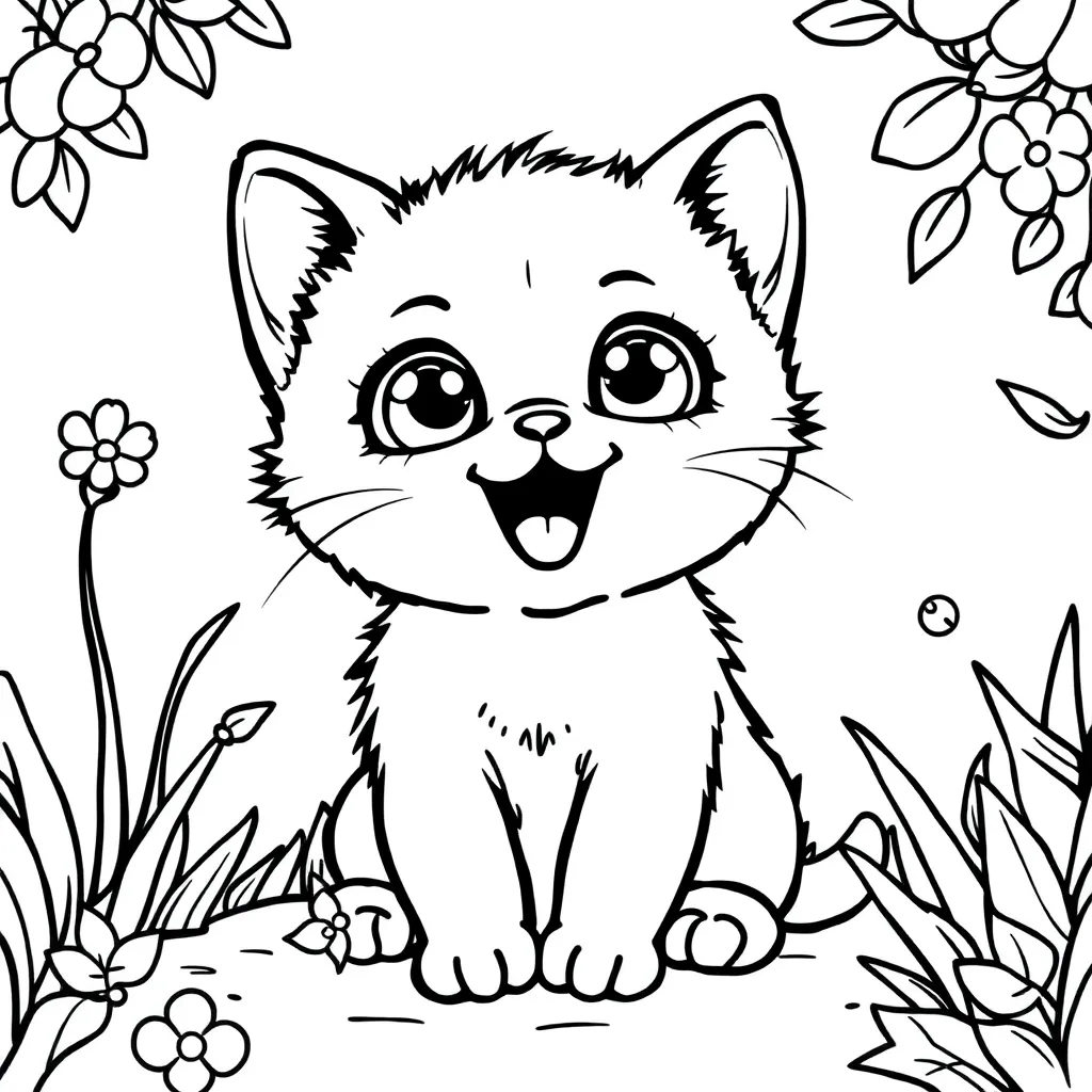 Kawaii coloring page