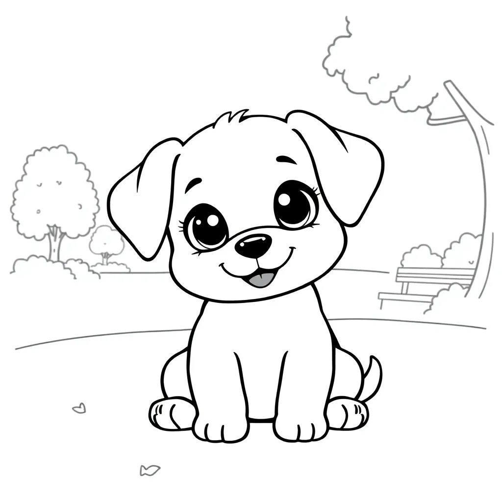 Kawaii coloring page