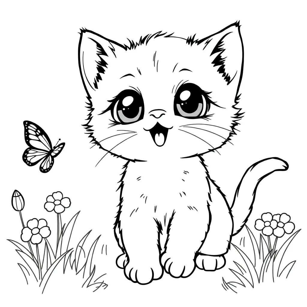 Kawaii coloring page