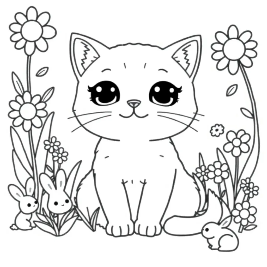 Kawaii coloring page