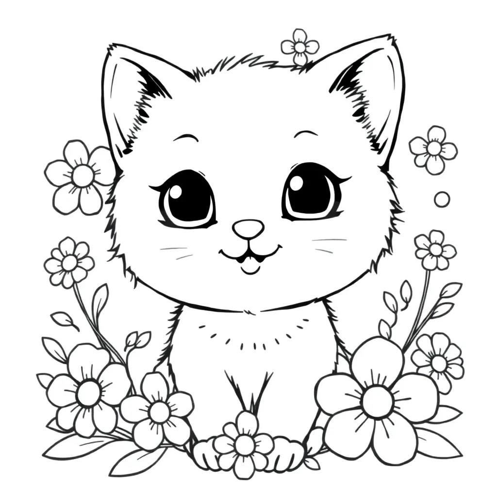 Kawaii coloring page
