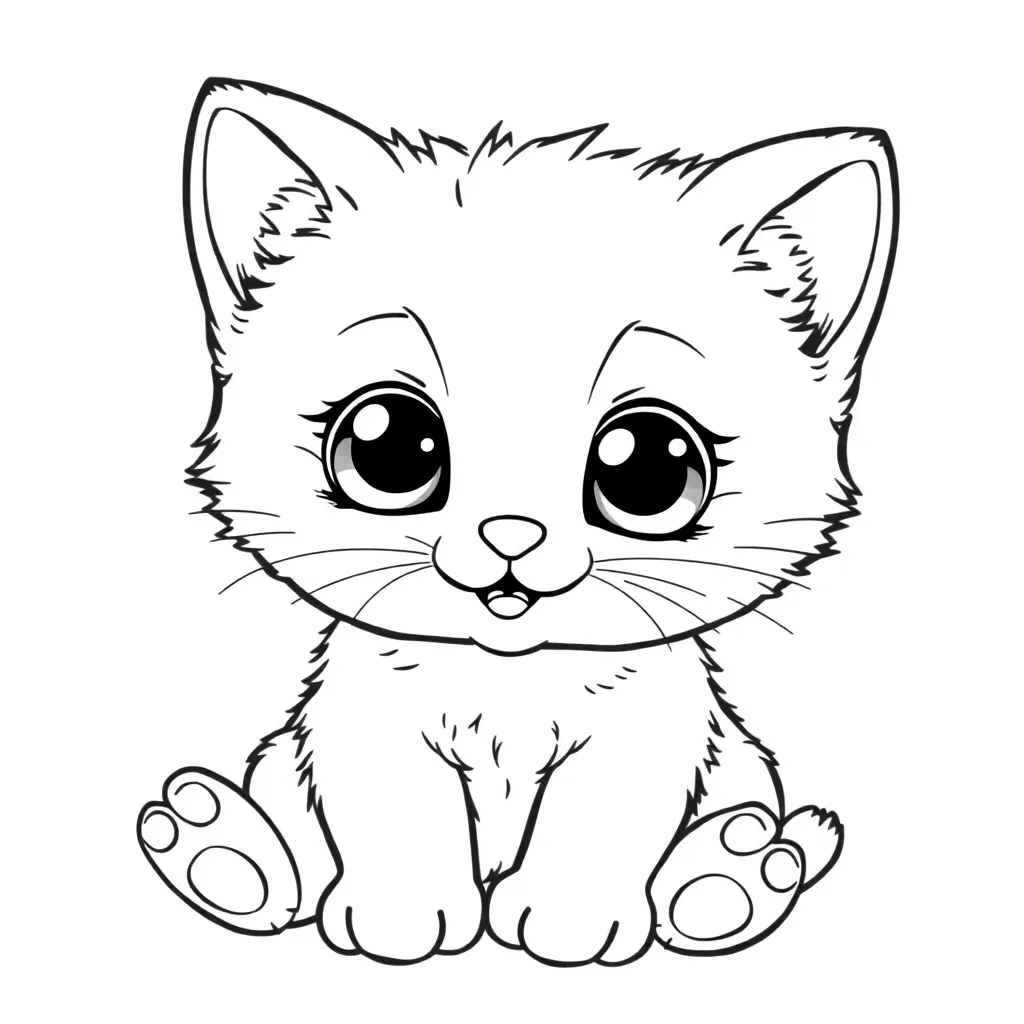 Kawaii coloring page