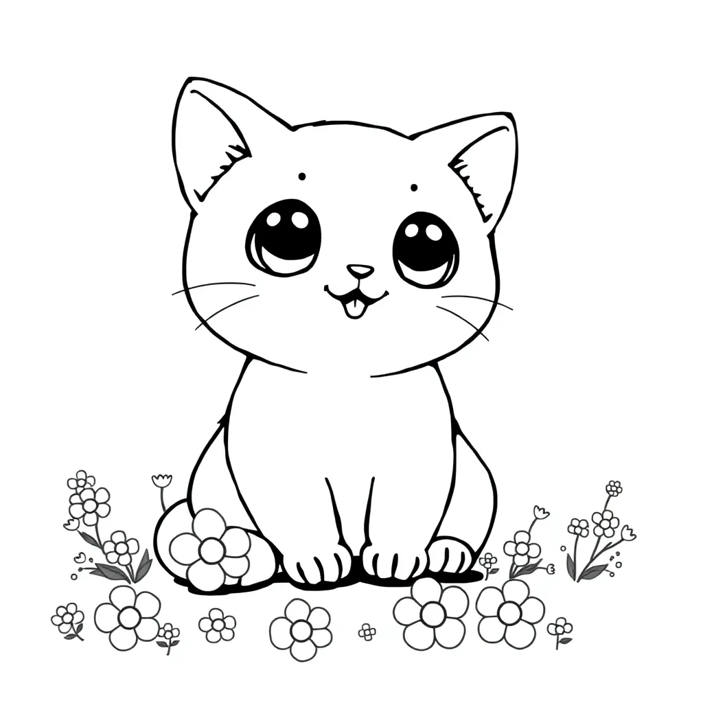 Kawaii coloring page