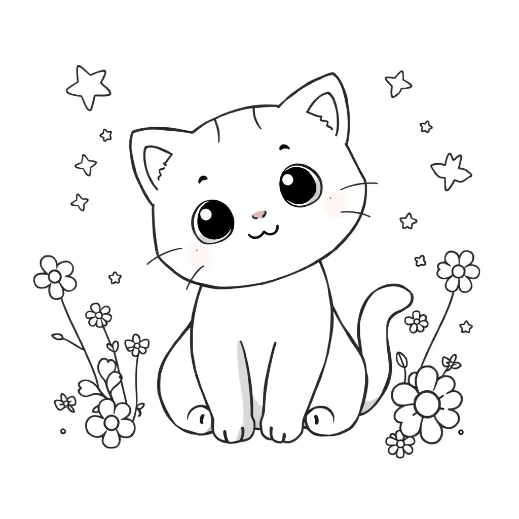 Kawaii coloring page