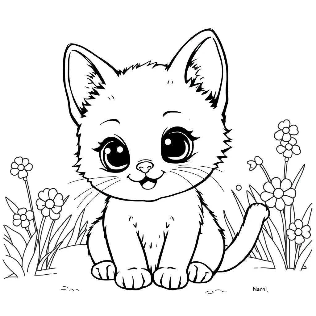 Kawaii coloring page