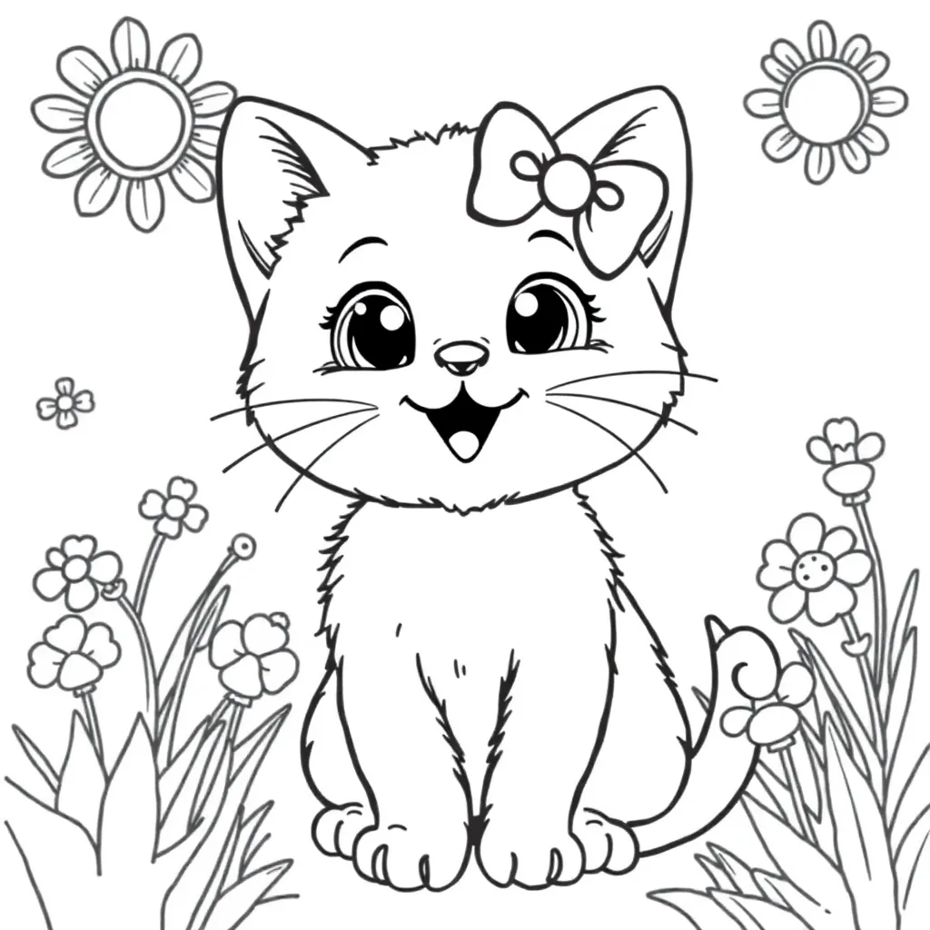 Kawaii coloring page