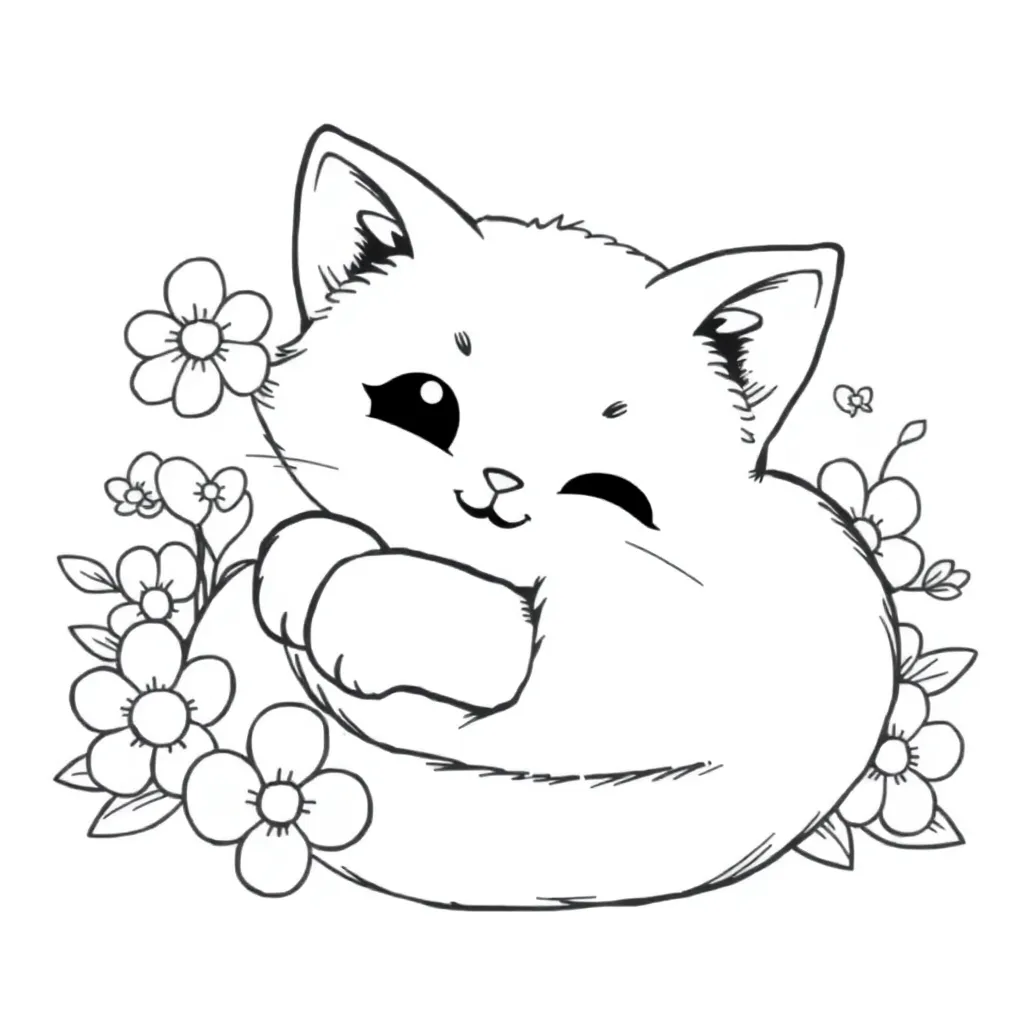 Kawaii coloring page