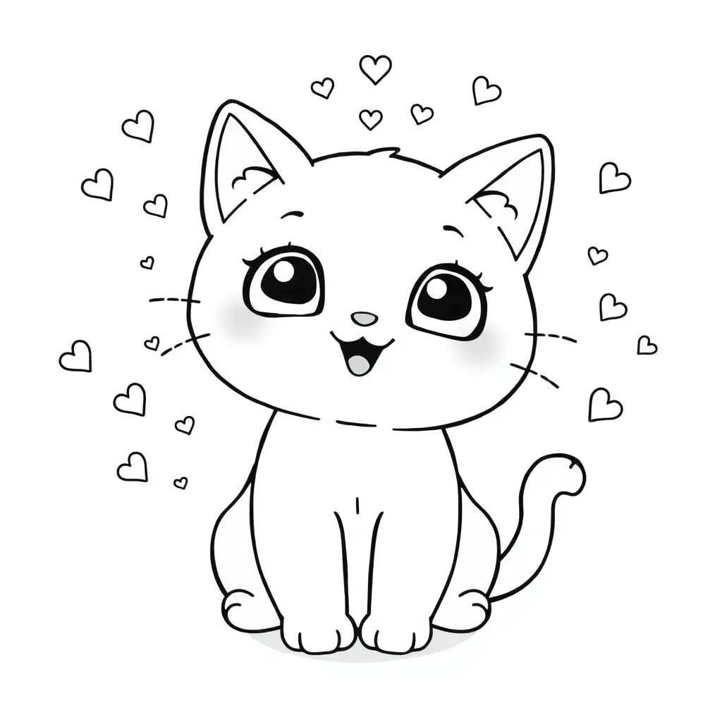 Kawaii coloring page