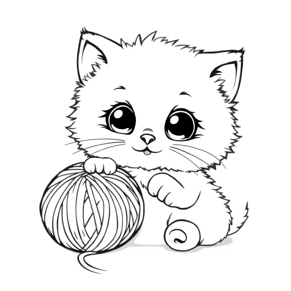 Kawaii coloring page