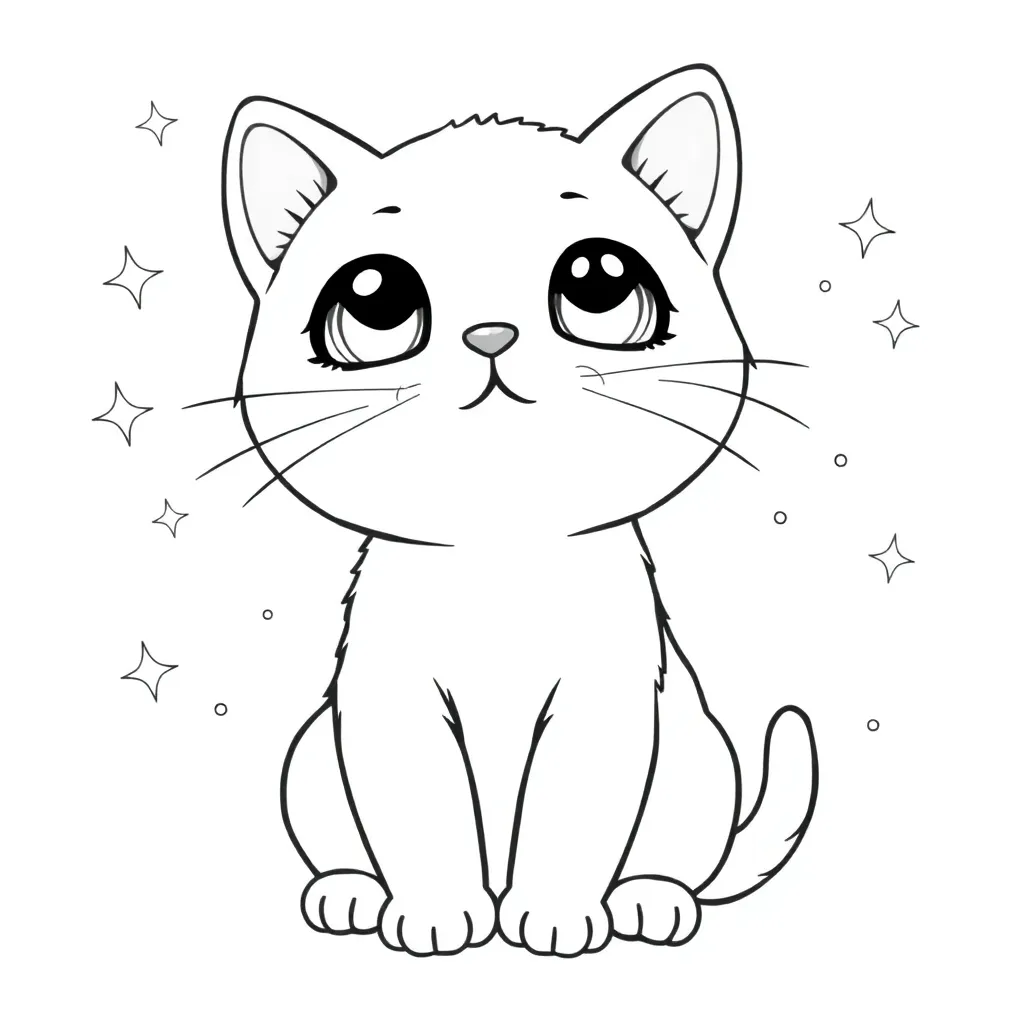 Kawaii coloring page