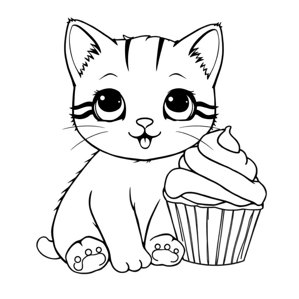 Kawaii coloring page