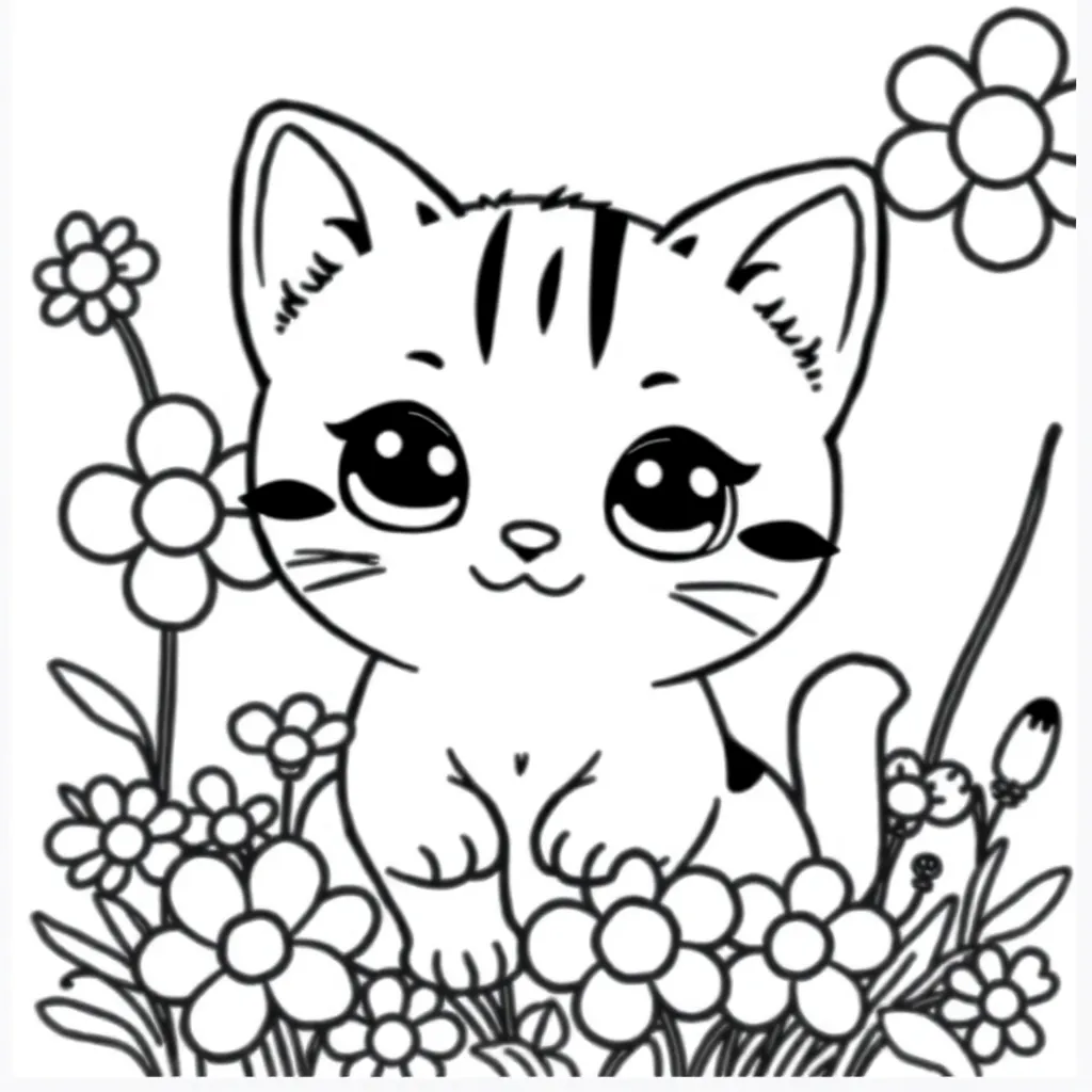 Kawaii coloring page