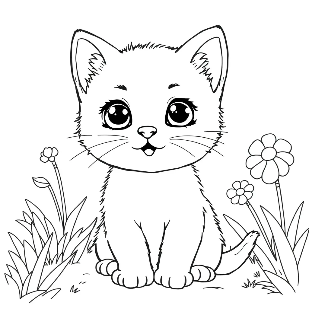 Kawaii coloring page