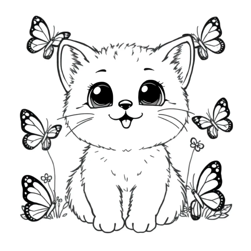 Kawaii coloring page
