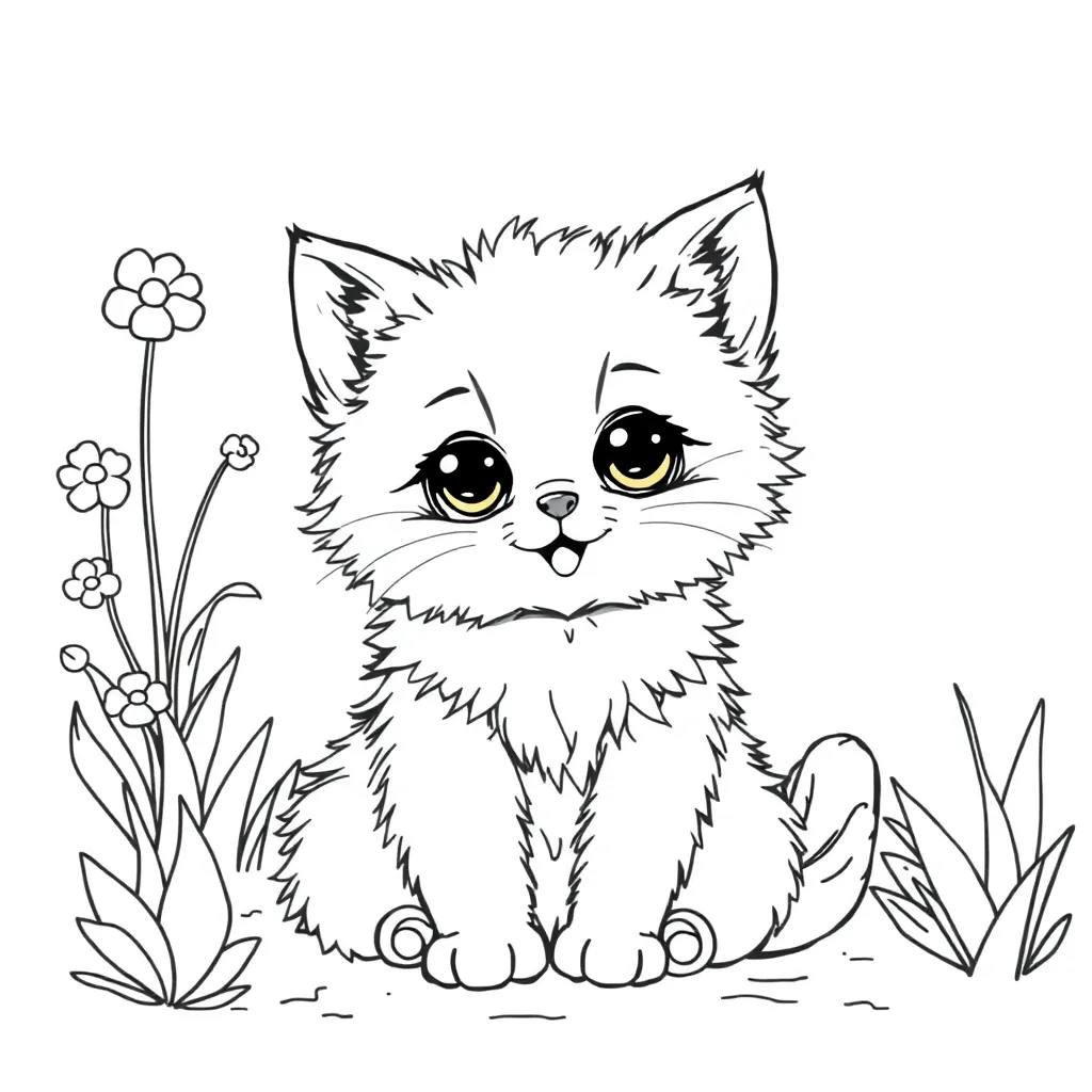 Kawaii coloring page
