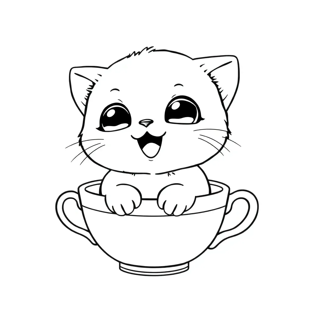 Kawaii coloring page