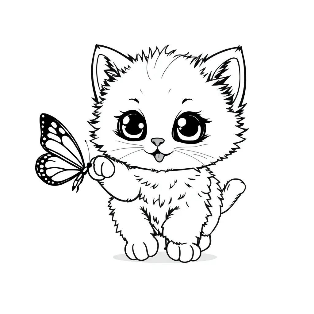 Kawaii coloring page