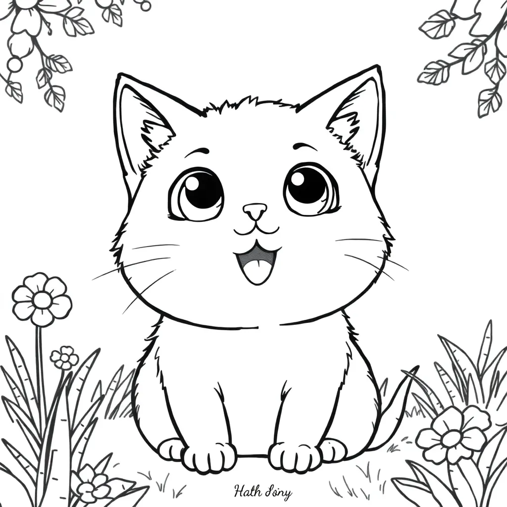 Kawaii coloring page