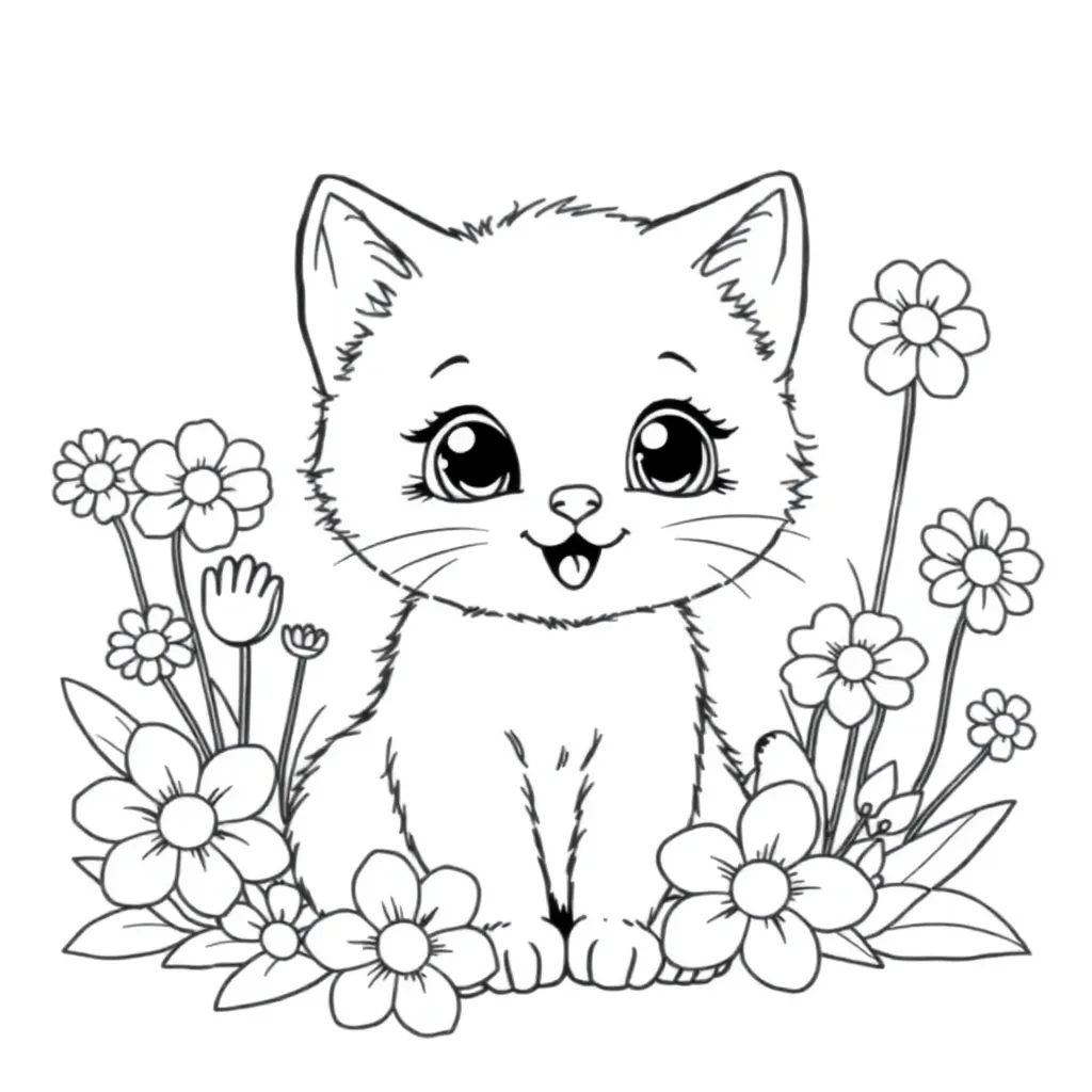 Kawaii coloring page