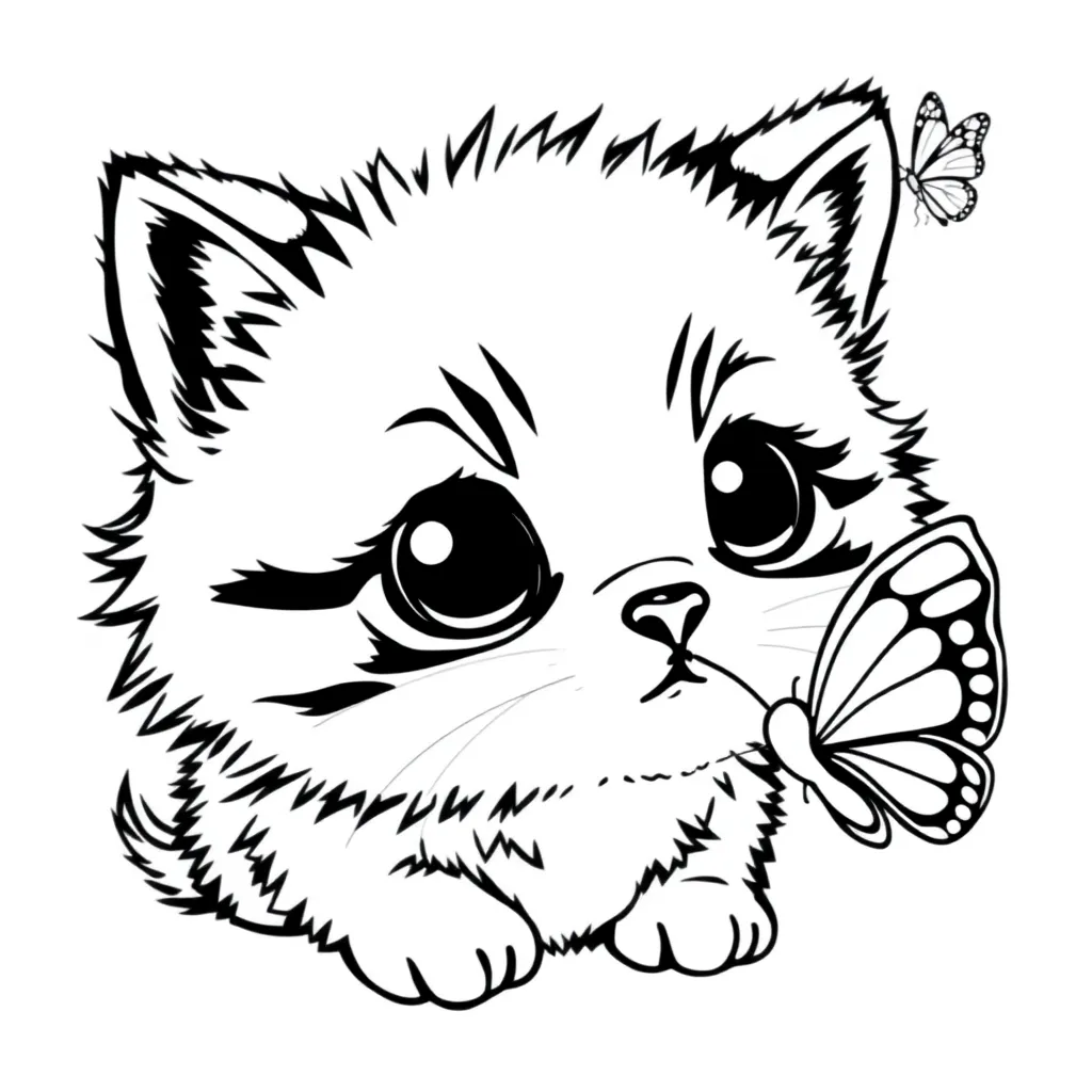 Kawaii coloring page