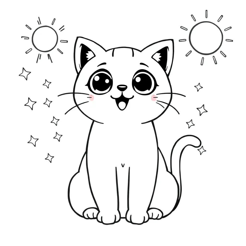 Kawaii coloring page