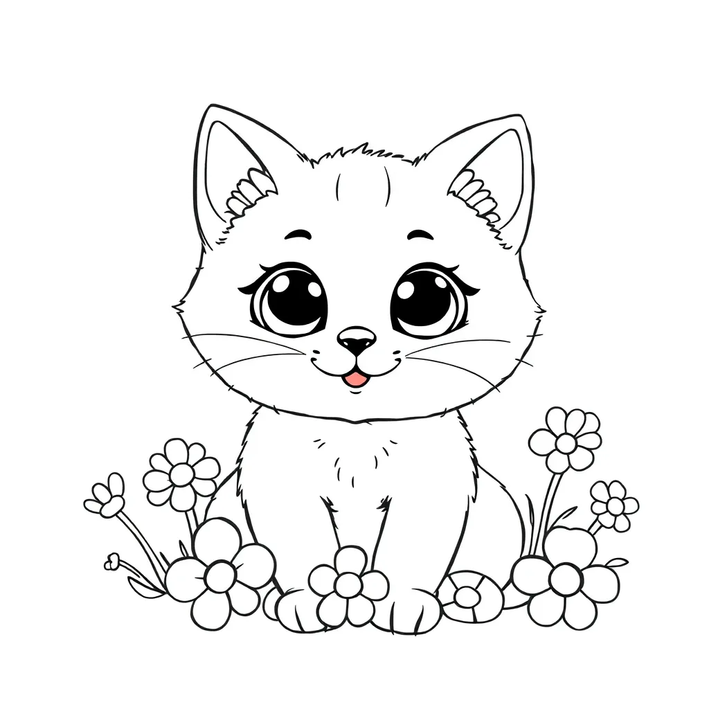 Kawaii coloring page