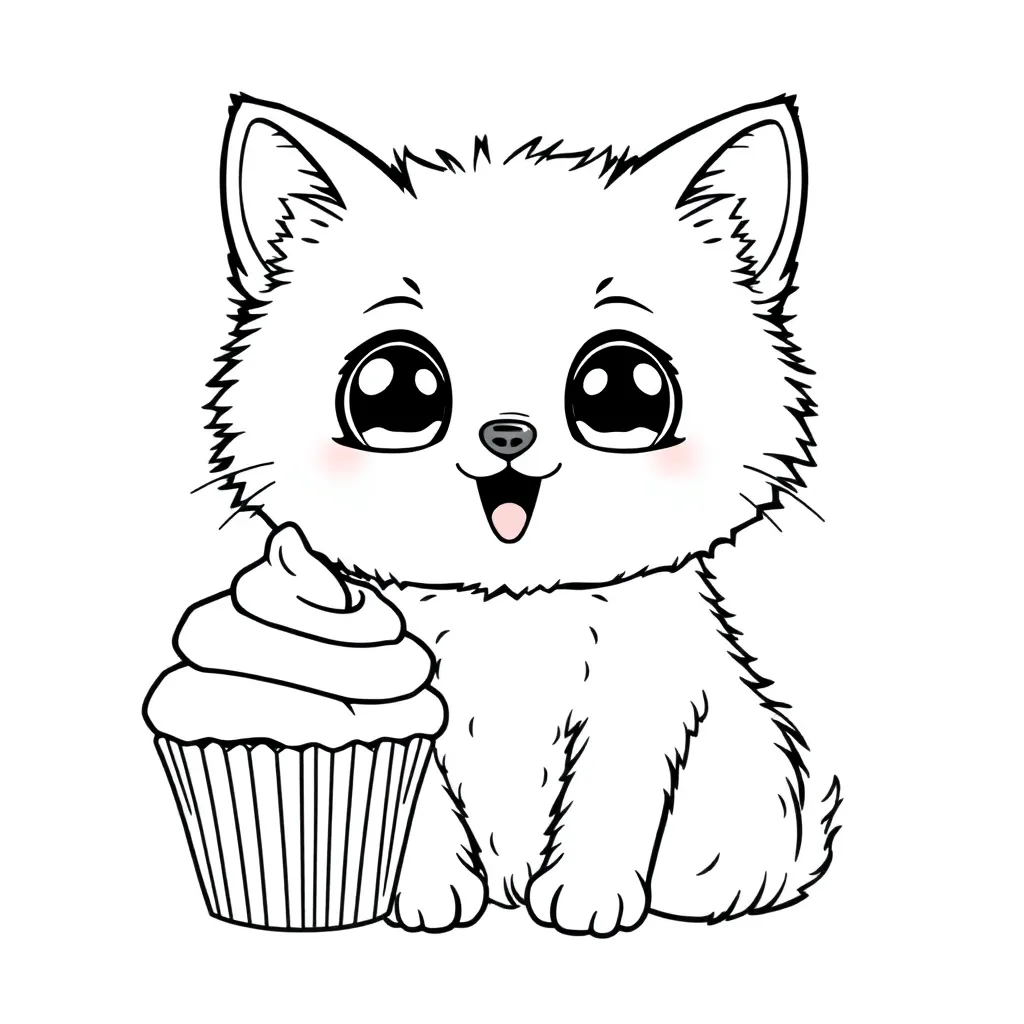 Kawaii coloring page