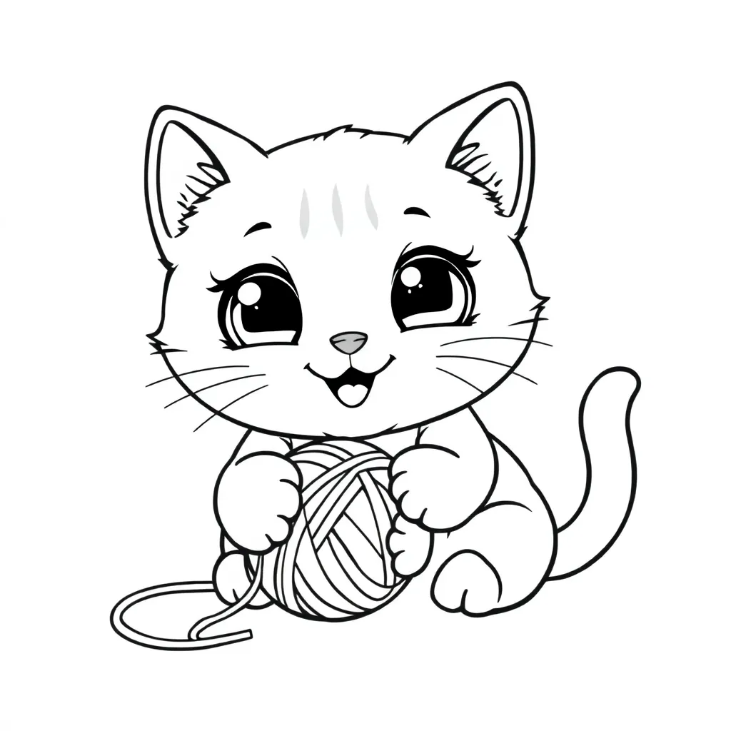 Kawaii coloring page