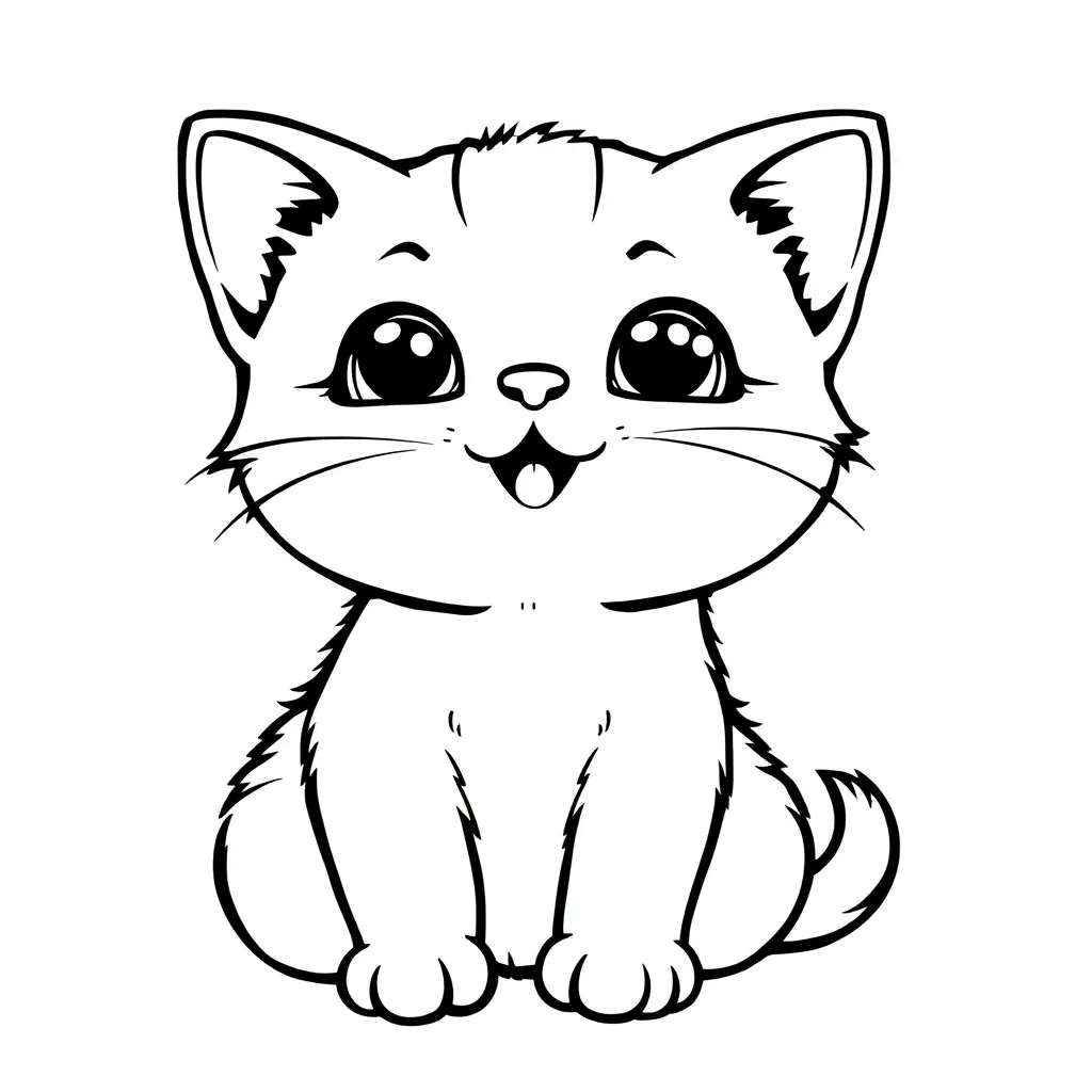 Kawaii coloring page