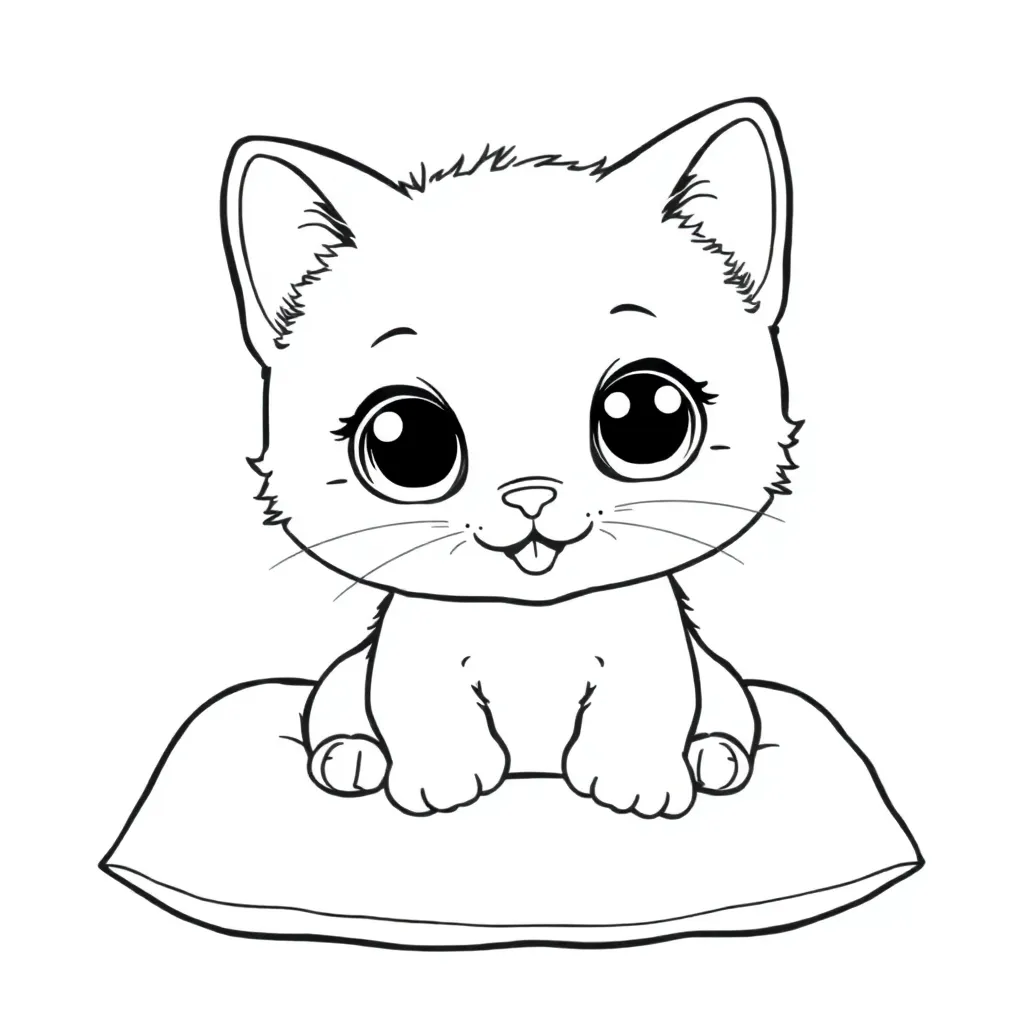 Kawaii coloring page