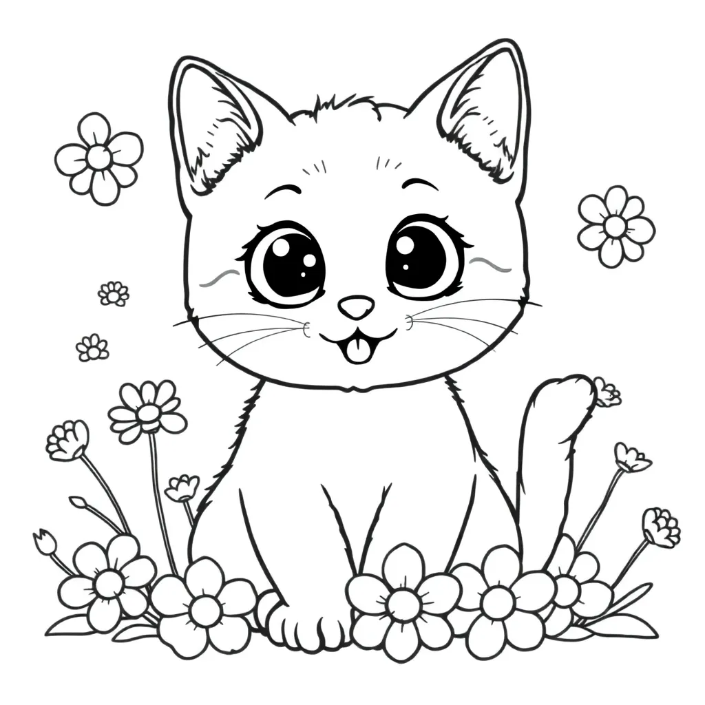 Kawaii coloring page