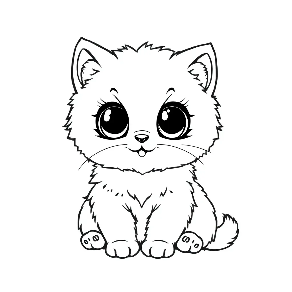 Kawaii coloring page
