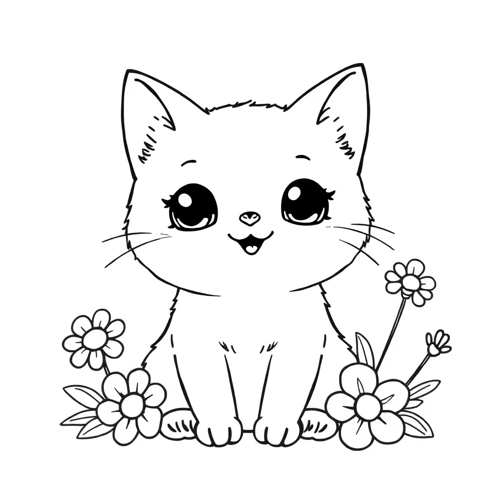 Kawaii coloring page