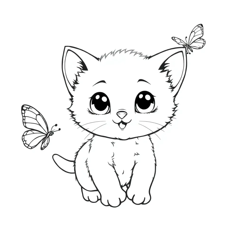 Kawaii coloring page