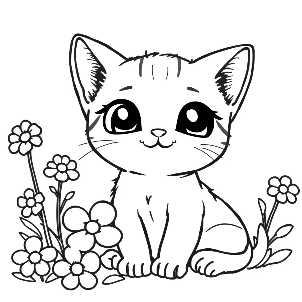 Kawaii coloring page